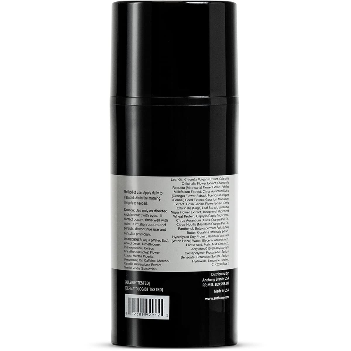 Anthony Wake Up Call, 3 Fl Oz, Face & Under Eye Gel for Dark Circles and Puffiness – Bags Treatment – Tired Skin Refresher & Moisturizer with Caffeine, Menthol, Green Tea, and Shea Butter